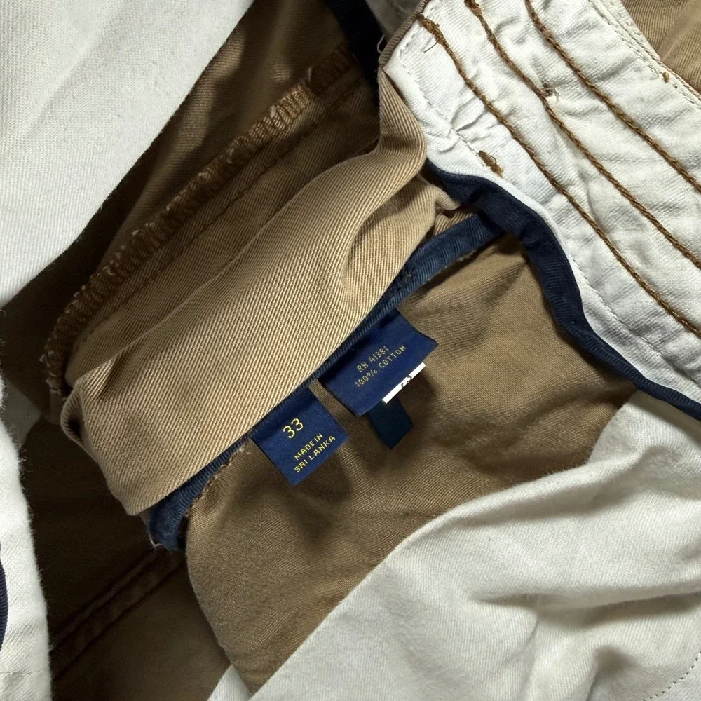 Polo Ralph Lauren Cargo Shorts Mens 33 Tan Khaki Heavy Duty Utility Army
